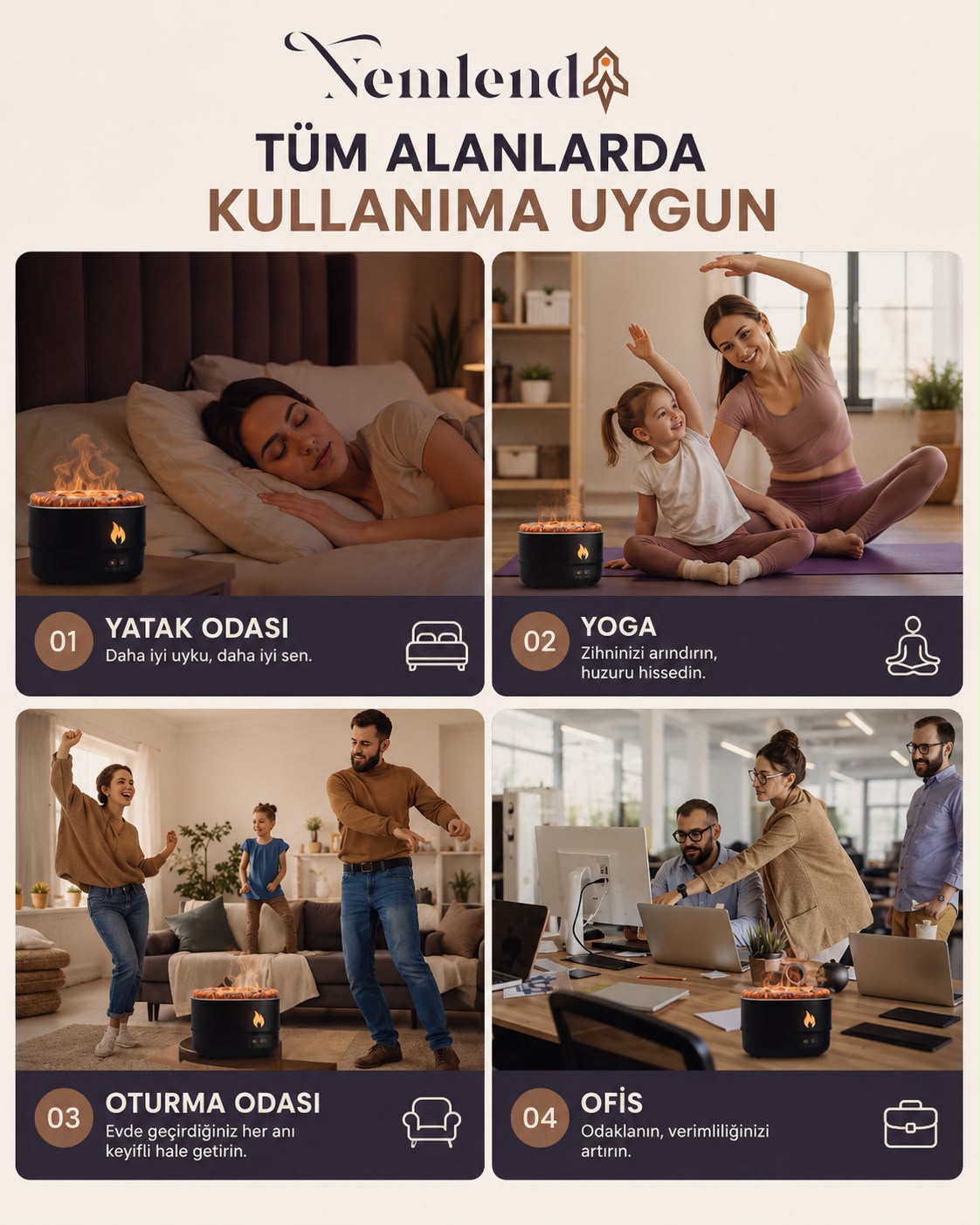 Nemlendi™ Volkanik Aromaterapi Top